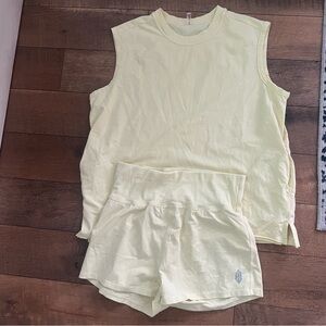 FREE PEOPLE HOT SHOT MICRO TANK AND SHORT SET